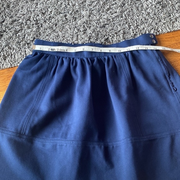 Madewell Navy Blue Ponte Swivel Mini Pleaded Side Zipper Snap Size 4 - Picture 13 of 16